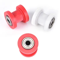 jetting 8mm 10mm motorcycle motorbike chain roller tensioner pulley wheel guide motocycle accessories red white 1pcs