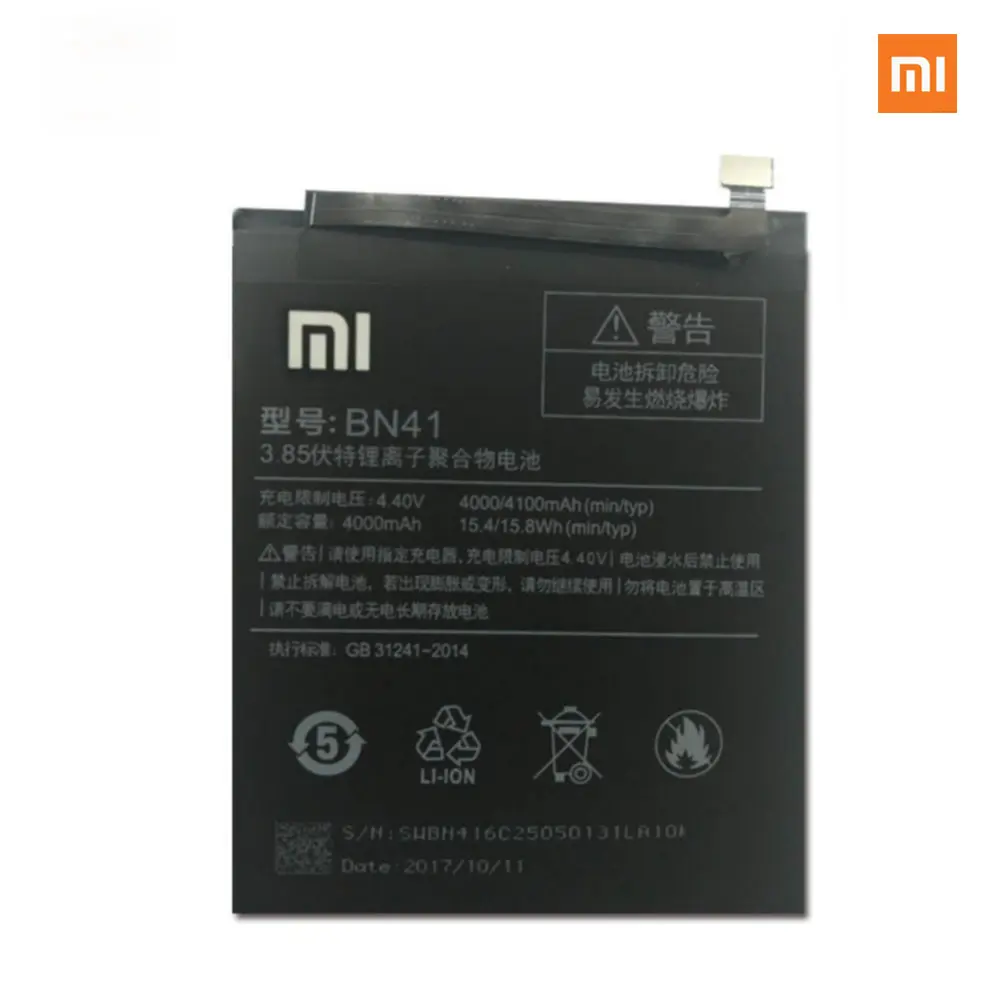 Аккумулятор BN41 для xiaomi Redmi Note 4 Hongmi Note4 Pro 4X Высококачественная версия MTK Helio X20 4100