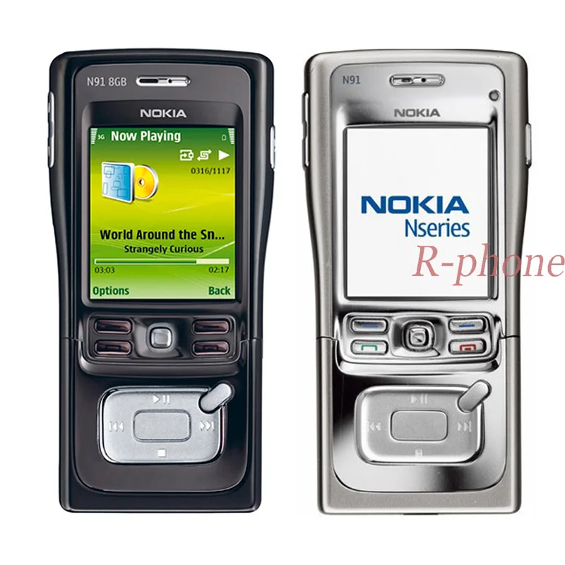 100% Оригинал Nokia N91 8 ГБ 4 мобильный телефон разблокирован 3G Wifi Арабский Русский