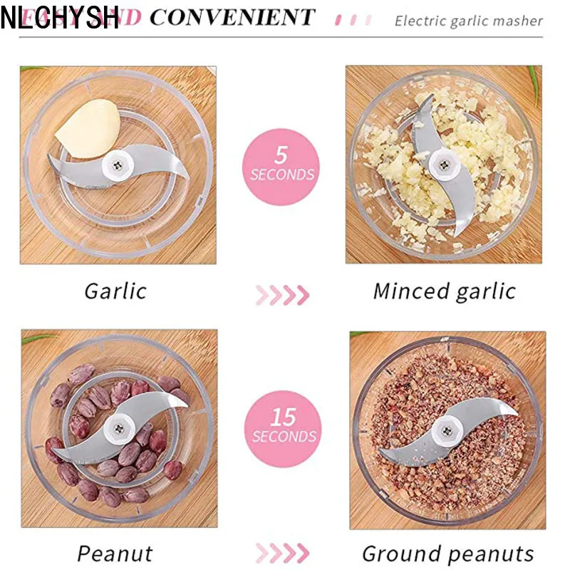 Электрическая чеснока 100/250 мл мини-измельчитель устройство для приготовления
