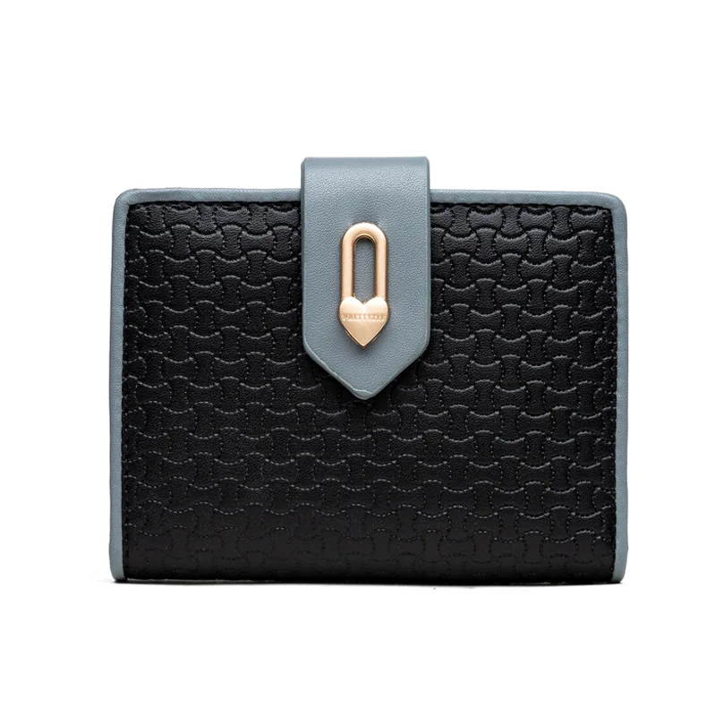 Женские кошельки и из искусственной кожи женский короткий кошелек на застежке