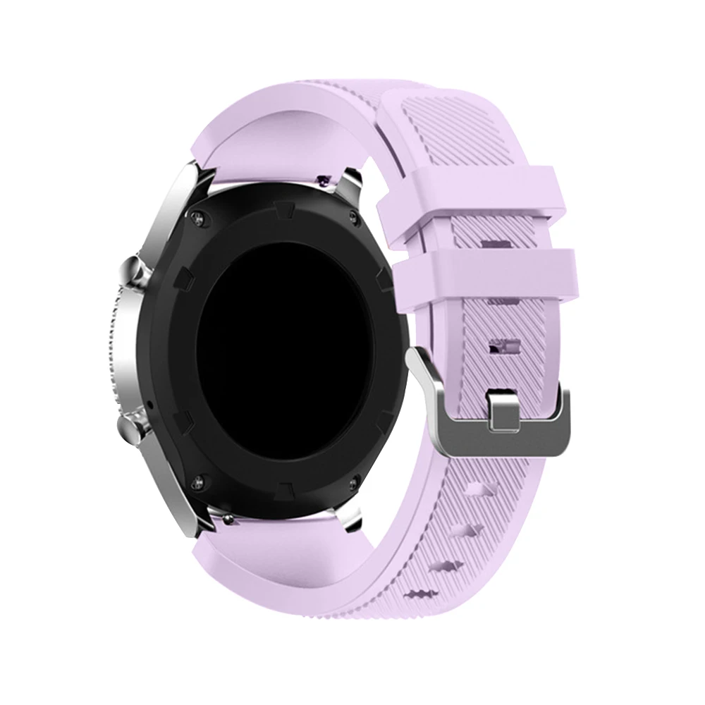 lilac Ремешок для samsung gear S3 Frontier Galaxy watch 46 мм Активные мужские ремешки 22 мм силиконовый браслет ремешок для часов huawei watch gt 2 - Цвет ремешка: lilac