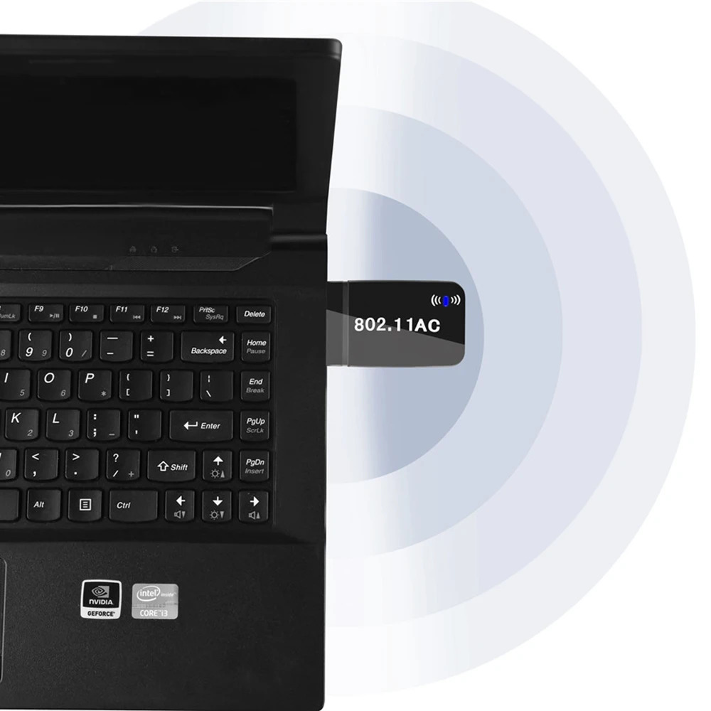 Kebidu Wi Fi антенна на Ethernet Dongle 1200 Мбит/с двухдиапазонный беспроводной Lan USB адаптер