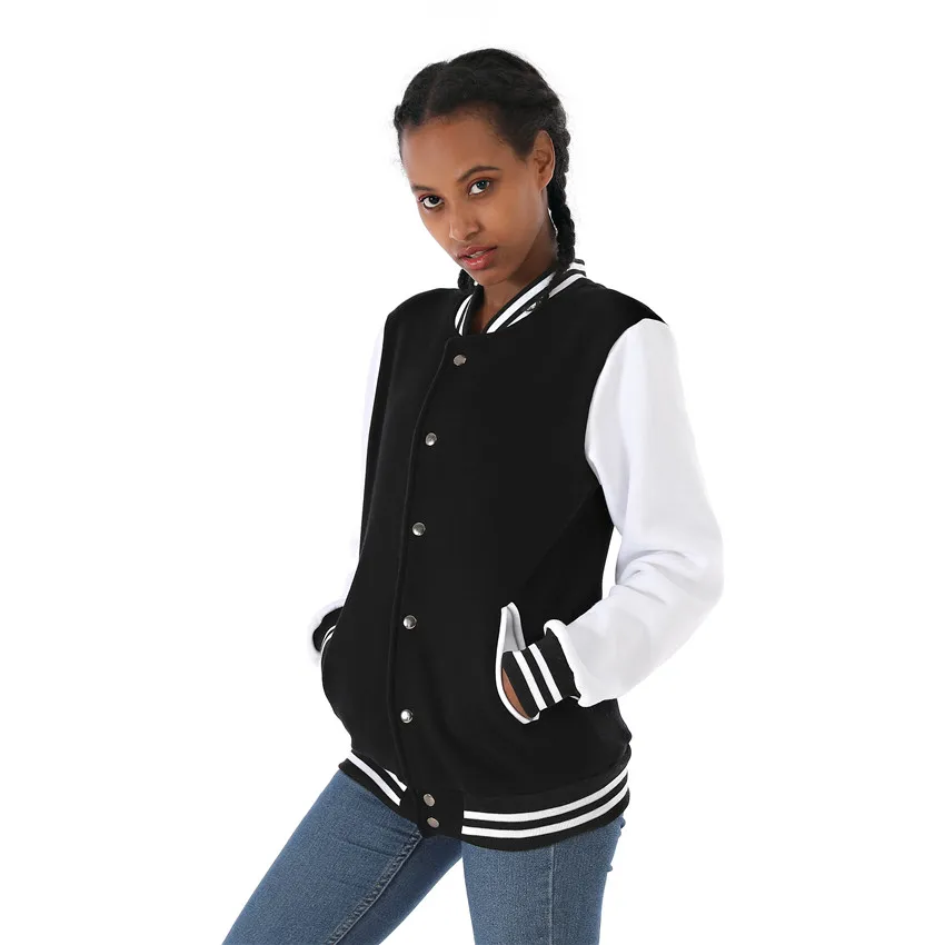 Осенне зимняя куртка женские пальто бейсбольные куртки с длинным рукавом