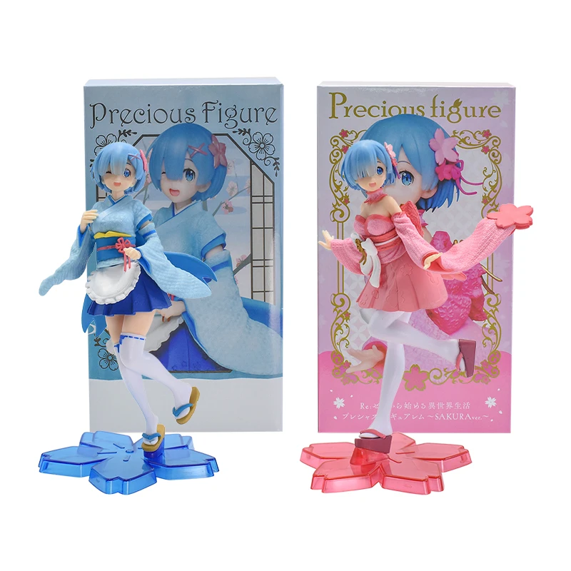 

Фигурки Рем в кимоно New Re:Zero-, начальная жизнь в другом мире, экшн-модель, аниме куклы, игрушки, вееры, периферийные коллекционные подарки