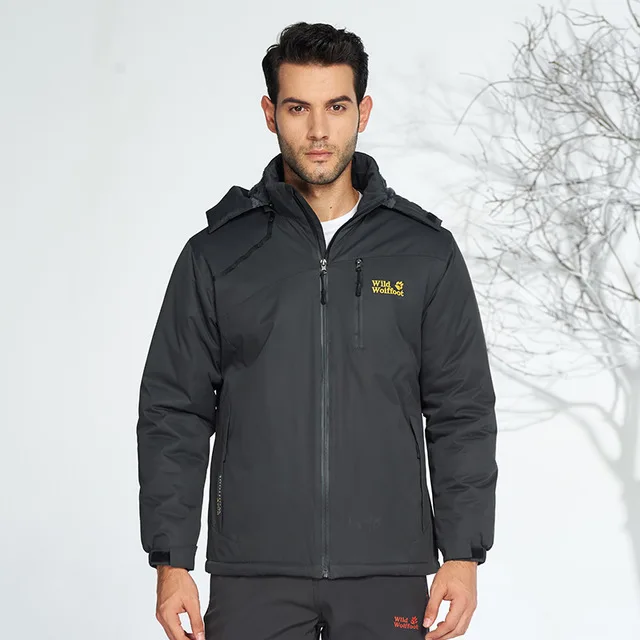 Зимняя походная куртка Мужская Флисовая утепленная парка ветрозащитная