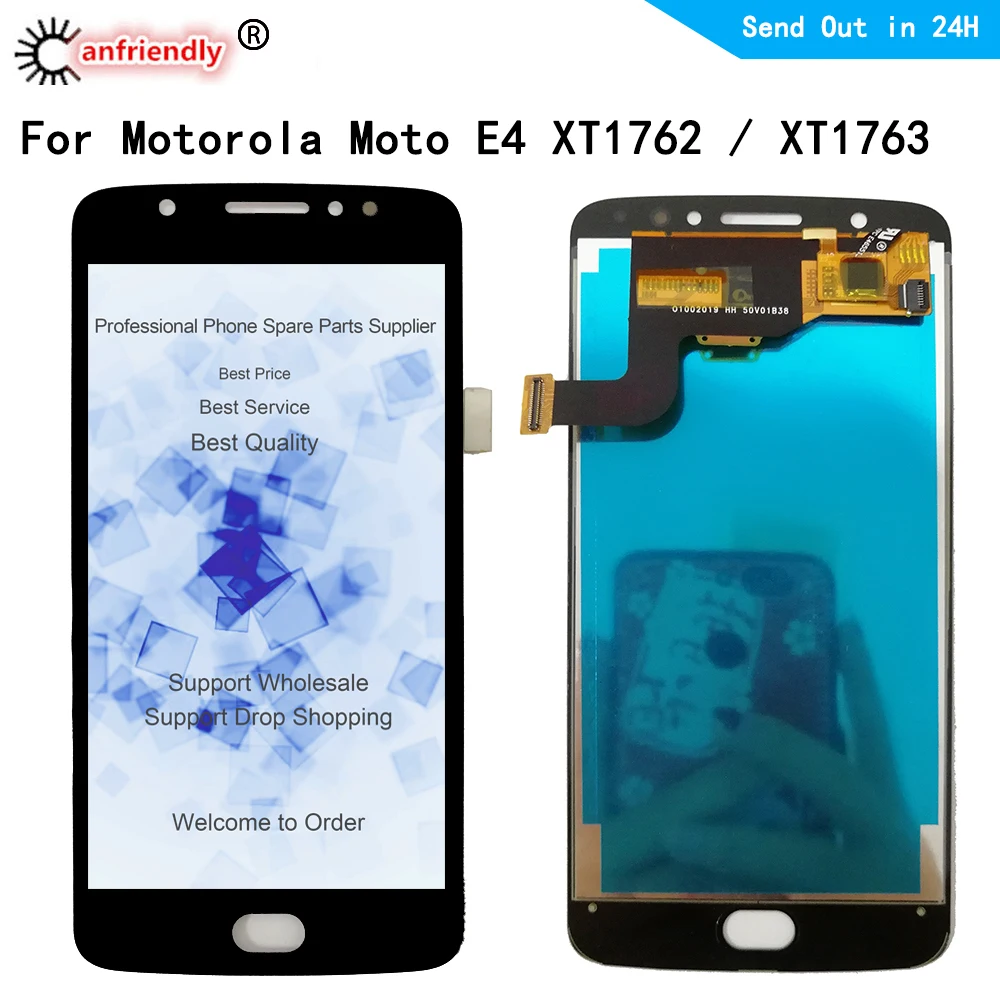 Pantalla LCD t&aacute;ctil para Motorola Moto, digitalizador con montaje de marco de repuesto para MOTO E4, XT1762, XT1763-0