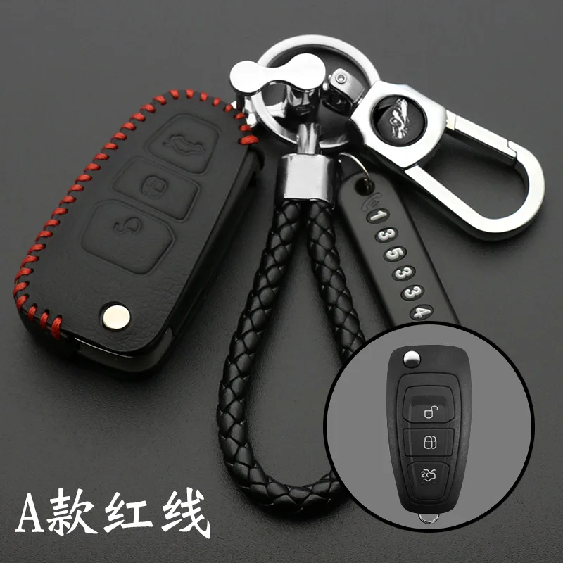 Светящийся Кожаный Автомобильный Дистанционный Брелок чехол для Ford Ranger C-Max S-Max