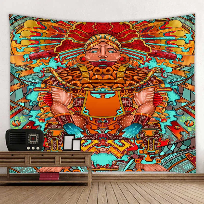 

Mysterious Psychedelic Totem Tapestry Home Decoration Tapestries Bedroom Dormitory Bedside Decoration Abstract Background Cloth