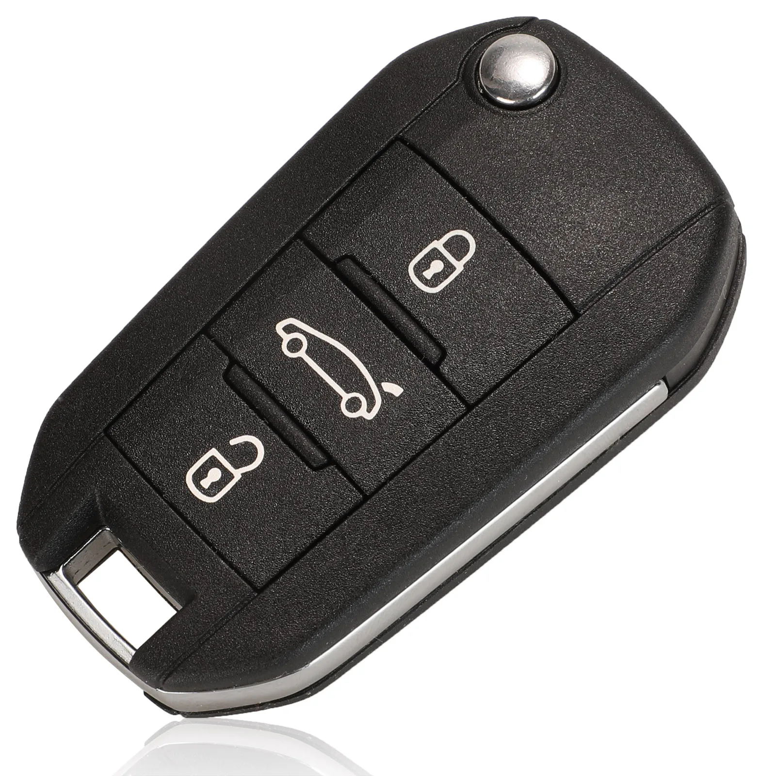 

jingyuqin Car Remote Key 434Mhz For Citroen C4L New Elysee For Peugeot 508 3008 2008 301 434MHz ID46 Auto Keyless