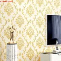 european style luxury non woven wallpapers bedroom living room 3d damascus background non self adhesive wall paper fyswpjang