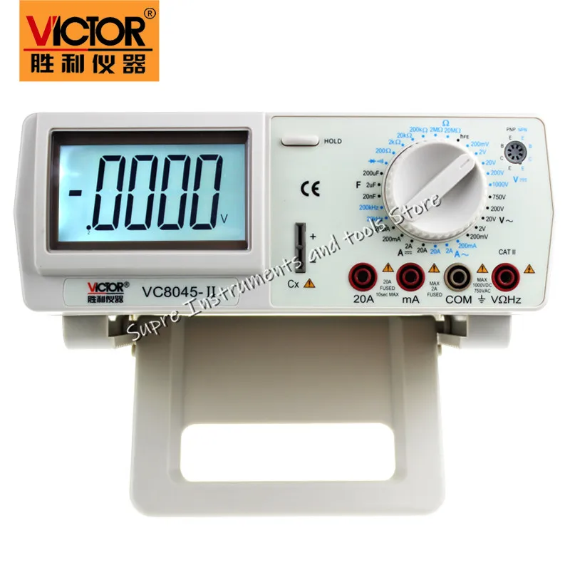 Новинка настольный мультиметр Victor vc8045 II DMM с подсветкой 4 1/2 True RMS DCV/ACV/DCA/ACA|Детали и