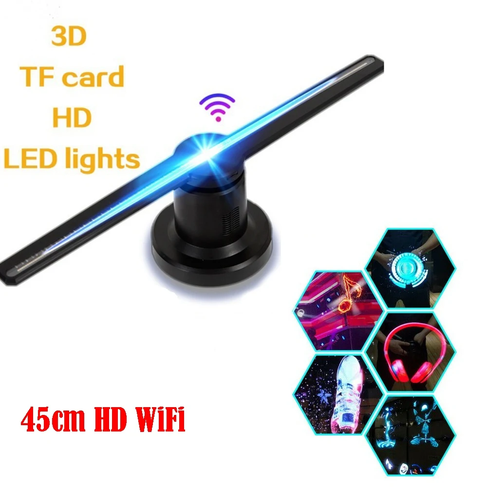 3D светодиодный голографический проектор Wi Fi 384 шт. рекламный дисплей голограмма
