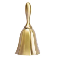 hand brass bells for children pure copper bell for bed call remind class small large christmas bell for crafts