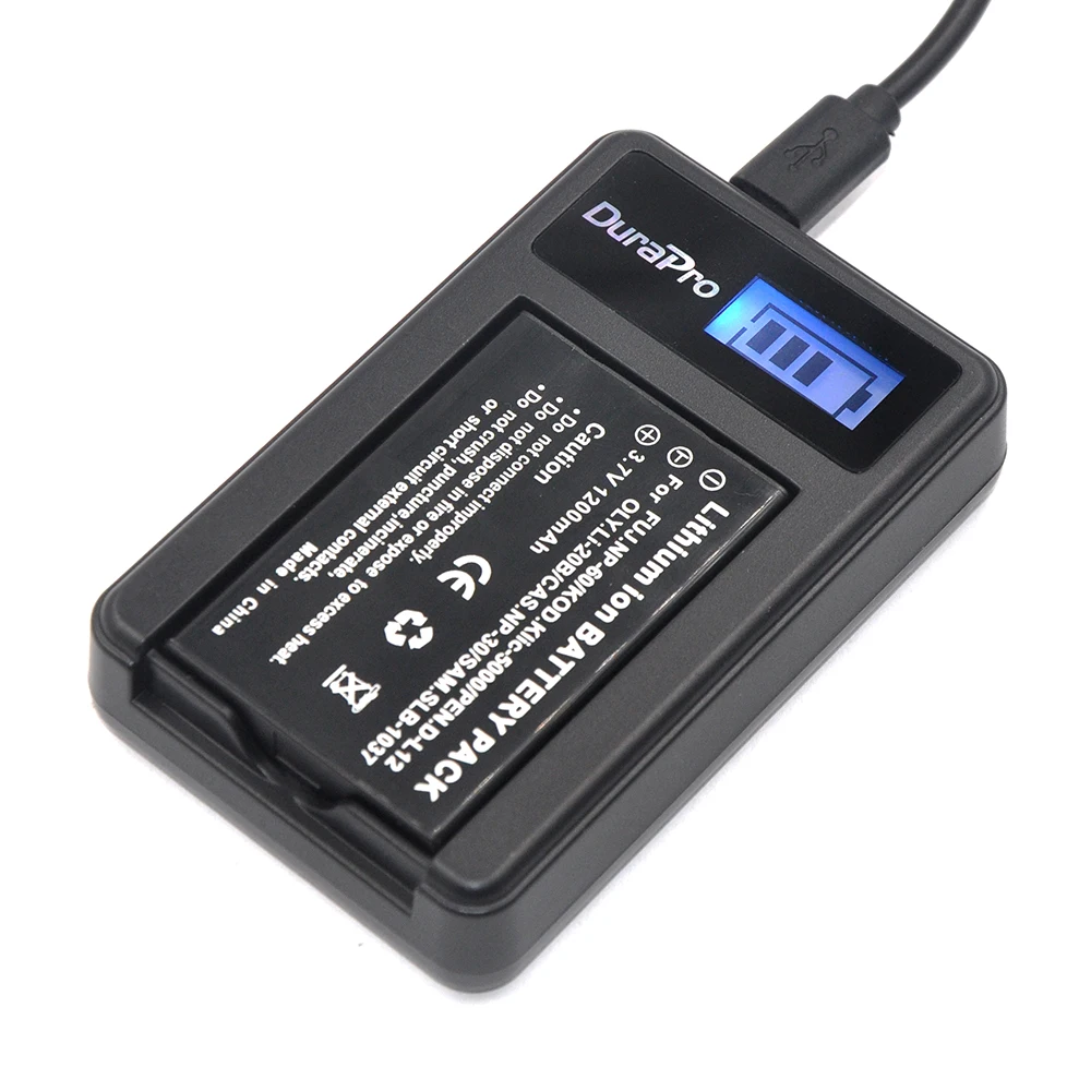 1 шт. 1200 мАч телефон с аккумулятором 60 NP60 + зарядное устройство USB ЖК-дисплеем для