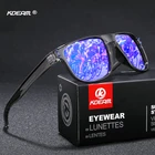 Мужские и женские зеркальные солнечные очки KDEAM, квадратные поляризационные солнцезащитные очки с бесплатной коробкой