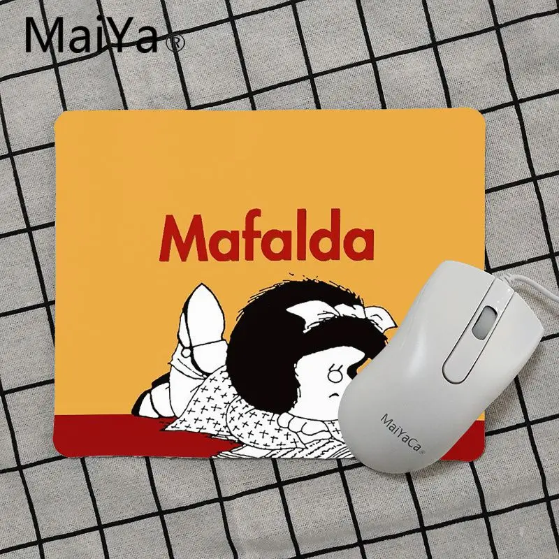 No Lock Edge25x29cm Maiya Высокое качество Мультфильм мафальда коврик для мыши геймерская игра коврики Лидер продаж подставка под руку мышь - Цвет: No Lock Edge25x29cm