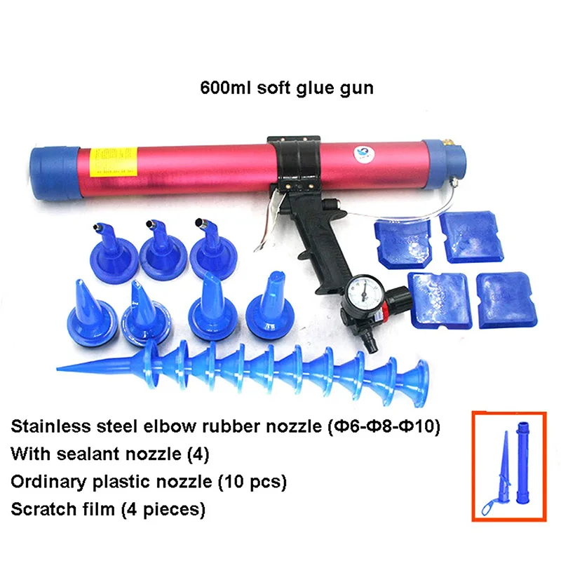 

Glass Glue Gun with Barometer Pneumatic Caulking Tool for Building Decoration Fish Tank Solar Energy Electronic Electronics