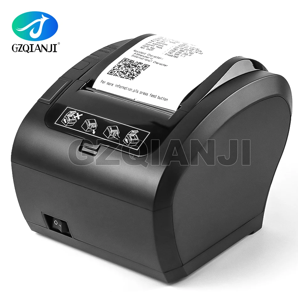 GZ8002 80 мм Термопринтер автоматический резак ресторан кухня POS принтер USB+ Серийный+ Ethernet Wifi Bluetooth принтер