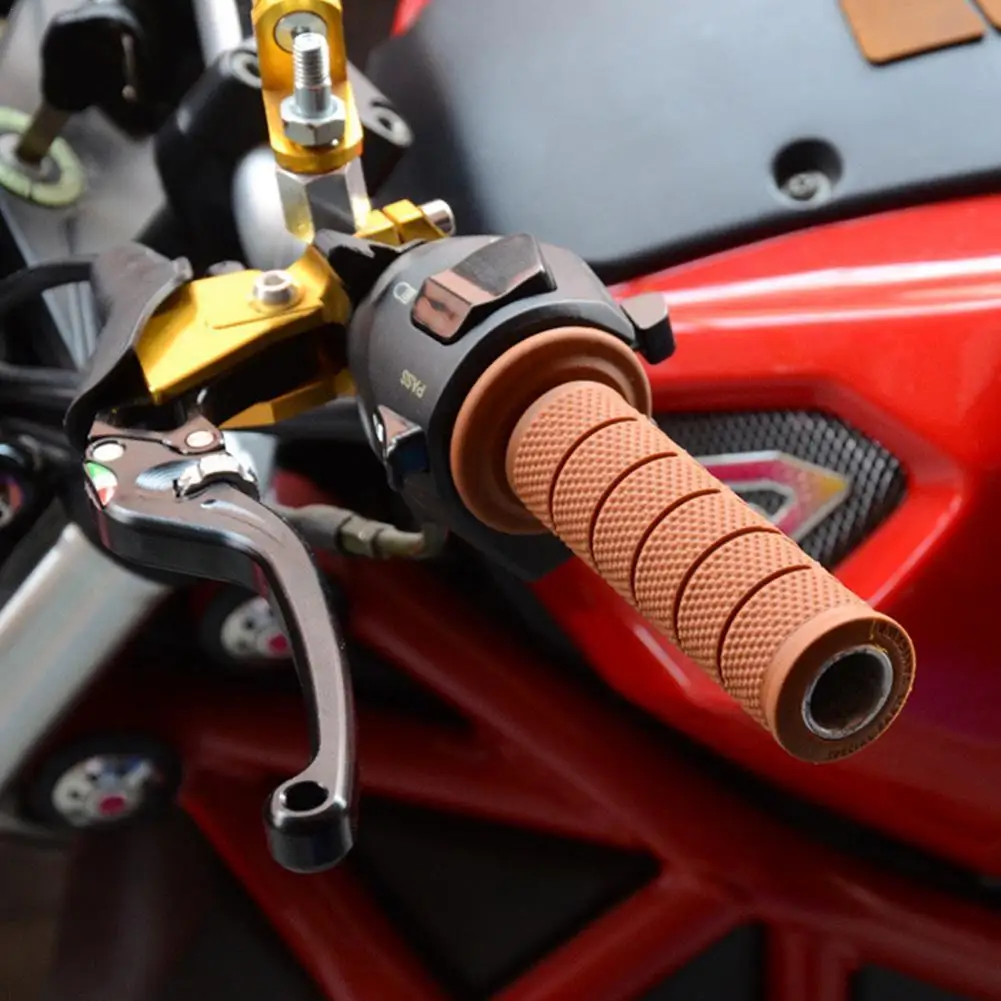 

Retro Motorcycle Modified New Handle Glue Handle Cover 22mm Hand Glue Universal Comfort Handle Glossy Gloves