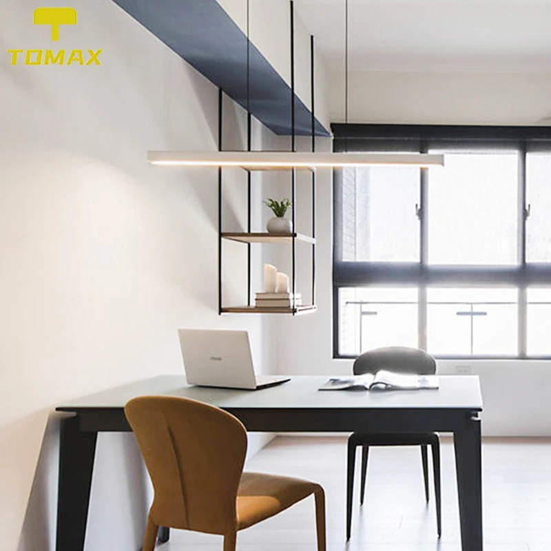 

Современный светодиодный подвесные светильники прямоугольная люстра Nordic простой современный офисный Обеденная Кабинет Потолочный светил...