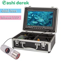 dual lens recording fish finder video camera hd 1200tvl underwater fishing camera ir light full view water ice fishing camera