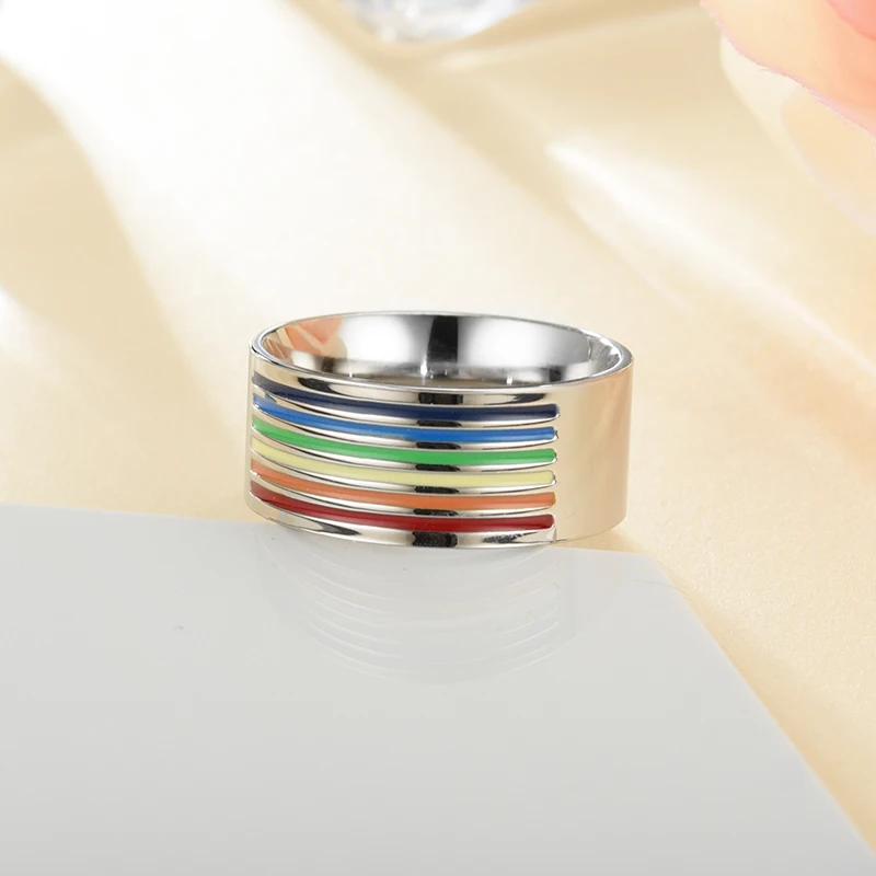 2020 кольцо Радужное гордости из нержавеющей стали мужские ювелирные изделия