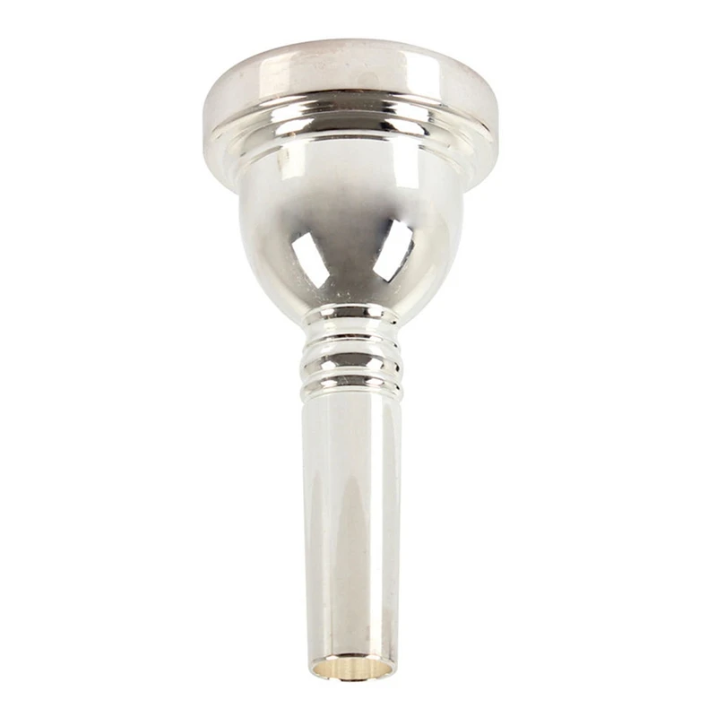 2 шт Серебряный мундштук: 1 никелированная труба мундштук 5C 3 35 дюймов и большая