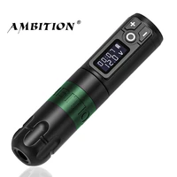 ambition soldier wireless tattoo pen machine battery with portable power coreless motor digital led display for body art
