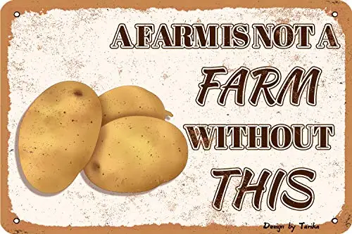 

A Farm is Not A Farm Without This Potato Iron Poster Painting Tin Sign Vintage Wall Decor for Cafe Bar Pub Home Beer Decoration