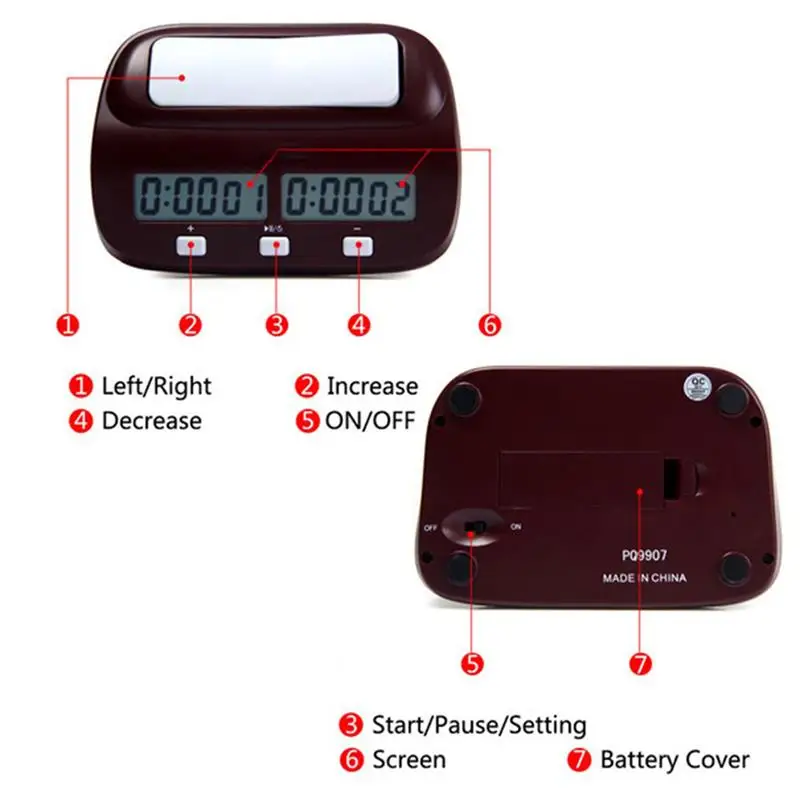 

Wooden Digital International Retro Portable Competition Compact Game Timer Mechanical Count Up Down Analog Chess Clock Gifts
