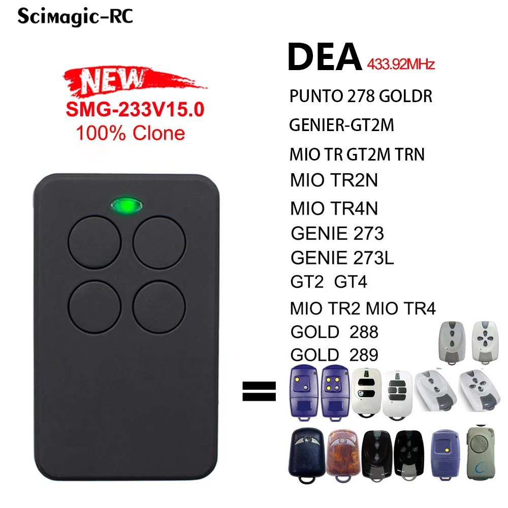 

DEA Gate Remote Control Clone Multifrequency 280MHz to 868MHz Garage Door Opener 433MHz 433.92 Command Rolling Code Fixed Code