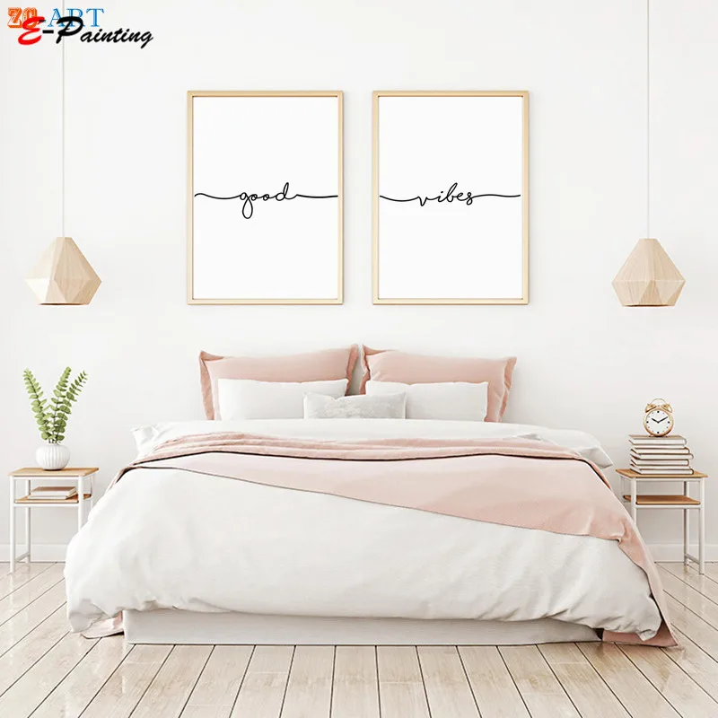 Good Vibes принт Цитата плакат минималистское полотно современного искусства стены