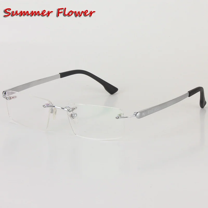 

Prescription Eyeglasses Large Frames Men Optical Glasses Frame Titanium Eyeglasses Rimless Glasses Men