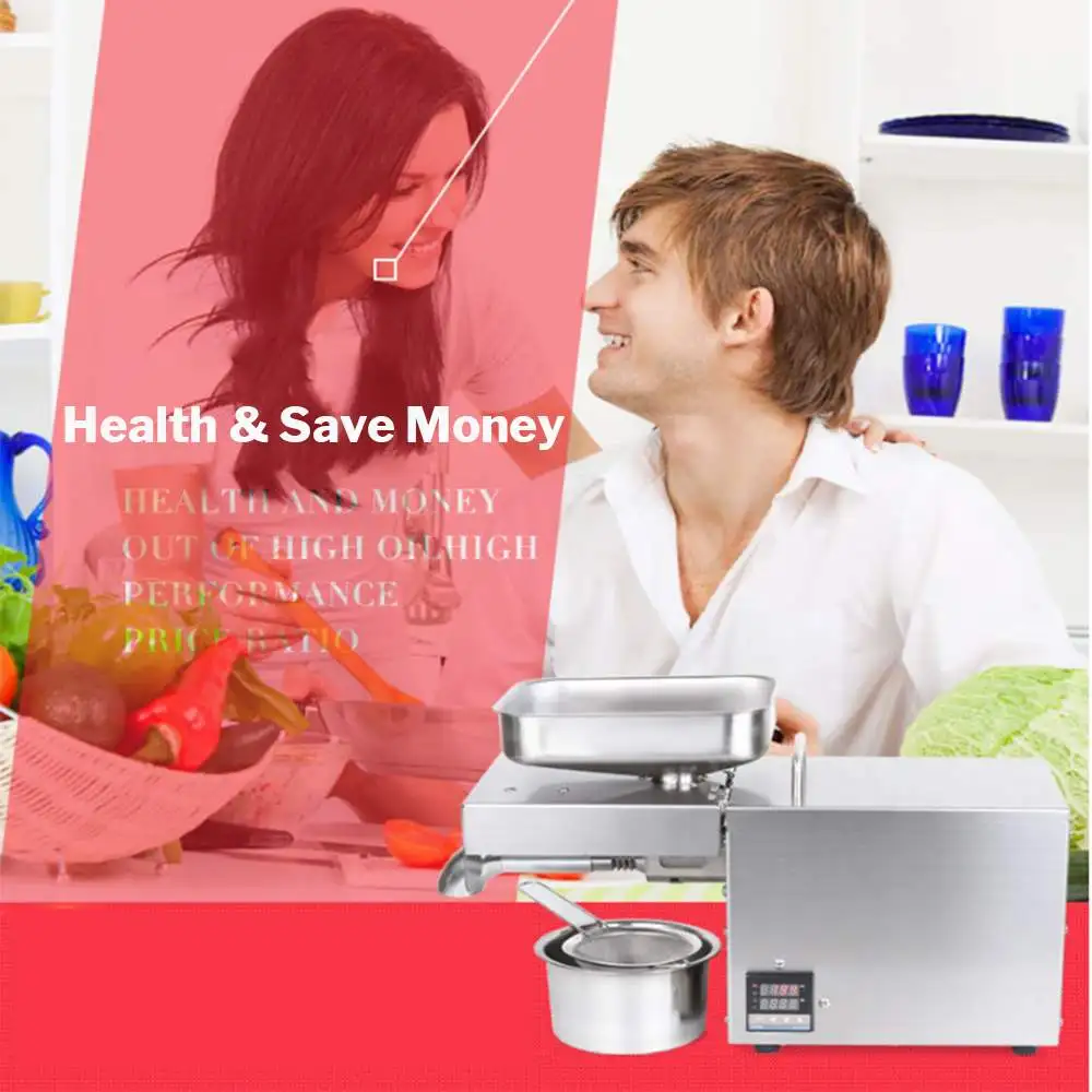 LCD 6-Speed Full Automatic Oil Press Machine Commerical Olive Oil Press Machine Cold Press Oil Machine Oil Extractor