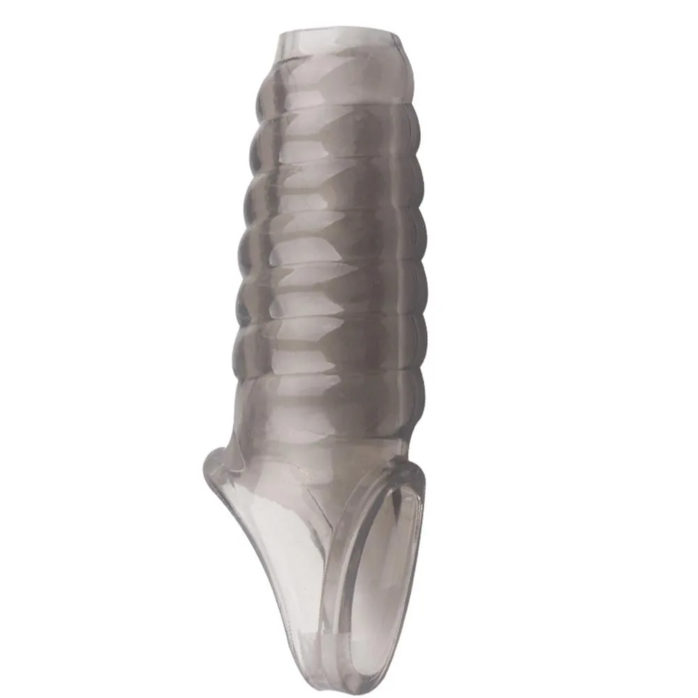 Пенис с рукавом Задержка эякуляции Кольцо член дилдо увеличение пениса эрекция