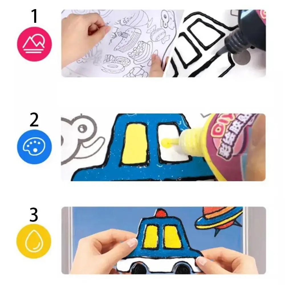 Hildren DIY 3D клей краска для стеклянных окон украшение красочная художественная