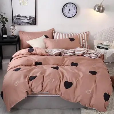 AS Juwenin Home одеяло из микрофибры комплект 1 шт. пододеяльник 1 шт. простыня комплект 2 шт. наволочка Полный/queen/King Размеры постельные принадлежности - Цвет: AS