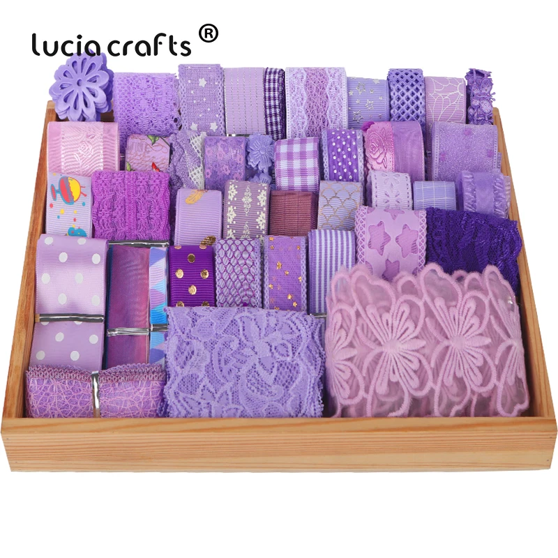 Lucia Crafts кружевная отделка печатная органза Grosgrain атласные ленты лента DIY лук