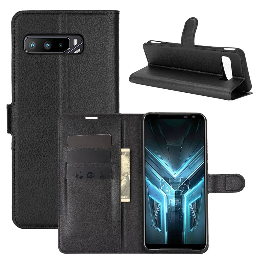 

Чехол-книжка для ASUS ROG Phone 3 ZS661KS, чехол для ASUS ROG Phone 3 ZS661KS, высококачественный кожаный чехол-подставка с держателем для карт