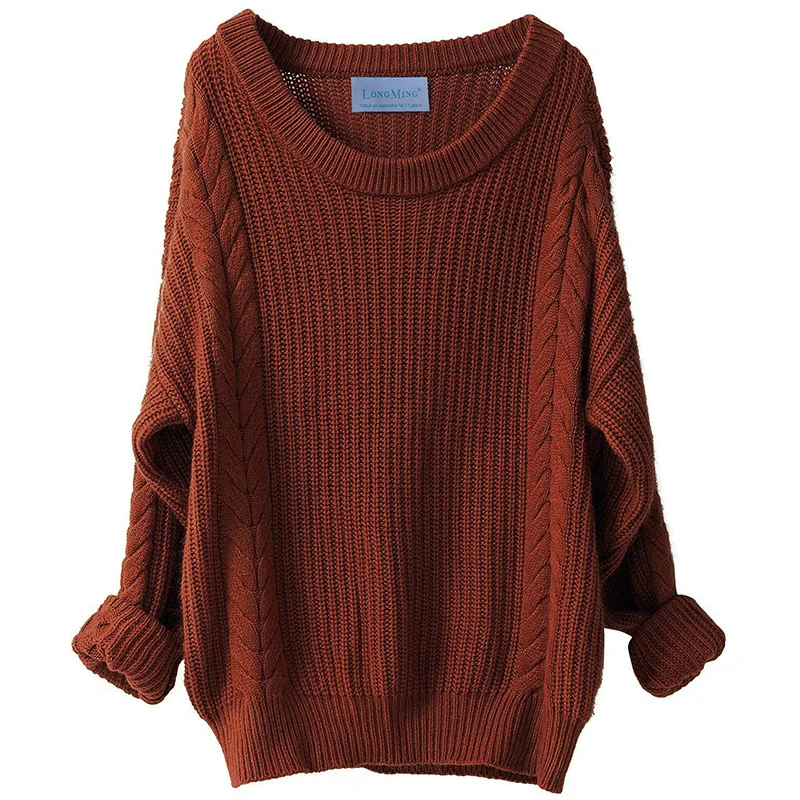 Oversize Sweater Women Cashmere Wool Autumn Winter Long Loose Vintage Soft Knit Jumper Female Pullover Dress | Женская одежда