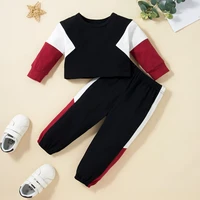 baby girls hoodie and pant set kids clothes 2021 autumn toddler girl clothing newborn patchwork sweatshirts fall infant outfit