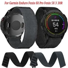 Ремешок нейлоновый для наручных часов Garmin Enduro, браслет с крючком и петлей Fenix 6 6X Pro 5X PlusMK2i 945 Easyfit, 26 мм 22 мм