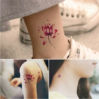 fashion women girl temporary tattoo sticker flower wolf tattoo sticker makeup safe non toxic water resistant temporary tattoo