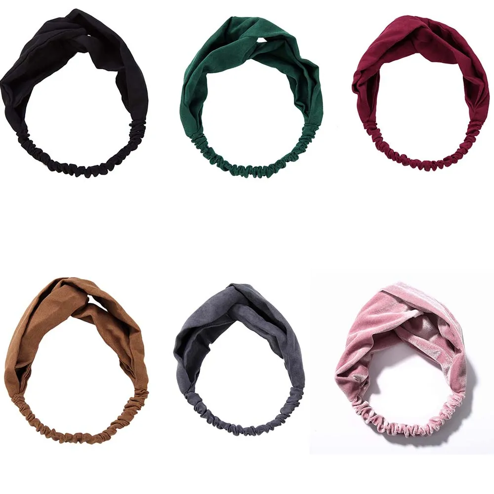 Обруч для волос аксессуары женщин бархатная головная повязка с
