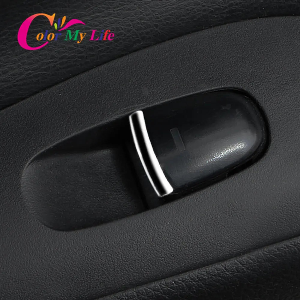 Цветной стеклоподъемник для дверей автомобиля блестки отделка ABS хром наклейки