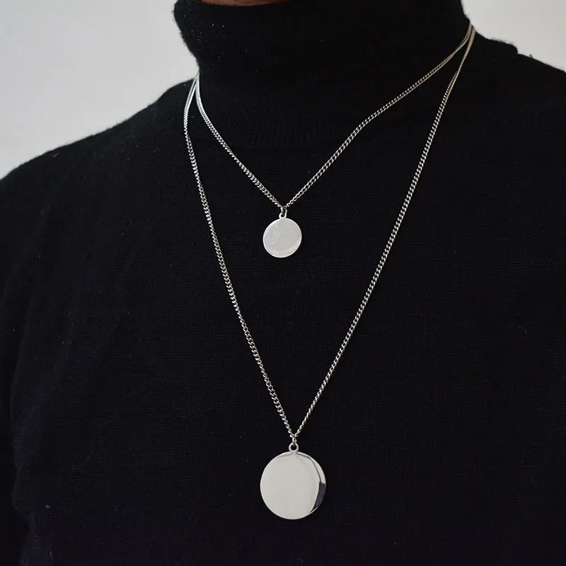 

Fashion hip-hop multi-layer smooth stainless steel necklace three-layer chain clavicle chain female hot sale