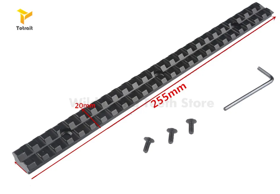 Tatical Gun Picatinny Rail 20 мм Weaver Mount Base 25 слотов 255 длина охотничьи винтовки оружейные