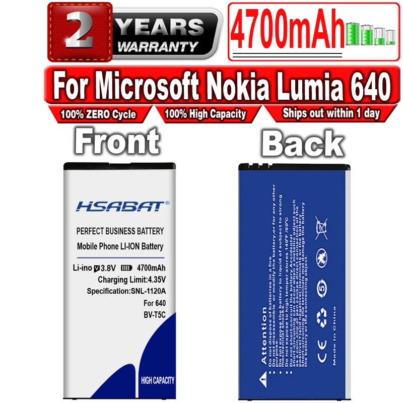 BV-T5C Аккумулятор для Microsoft Nokia Lumia 640 RM-1109 RM-1113 RM-1072 RM-1073 RM-1077 950 BV-T5E RM-1106 RM-1104 |