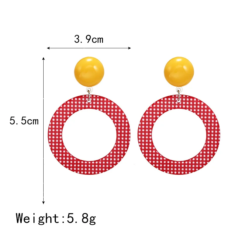 Korean Statement Acrylic Earrings Geometric Round Drop For Women 2019 Fashion Jewelry Oorbellen Brincos Aretes De Mujer |